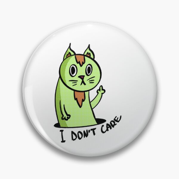 Item preview, I don’t care green cat designed and sold by Anton-Domin-Art.