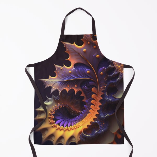 Aperçu de l'œuvre Art de la feuille fractale violet et orange créée et vendue par ChaosEmporium.