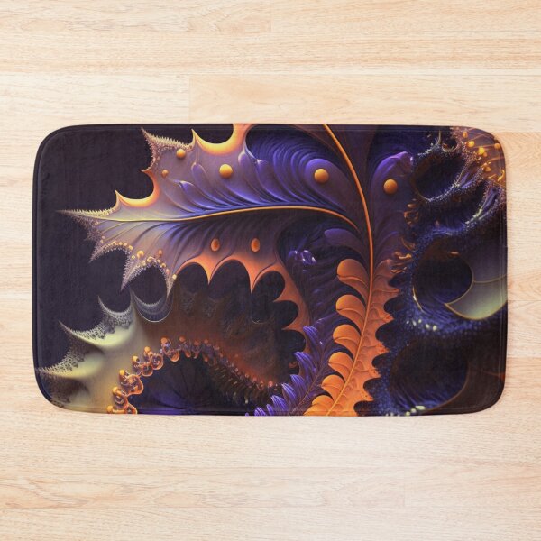 Aperçu de l'œuvre Art de la feuille fractale violet et orange créée et vendue par ChaosEmporium.