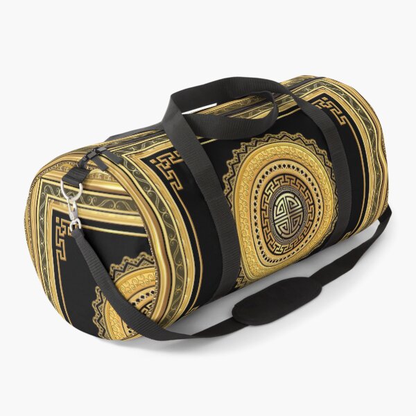 Item preview, Greek Key Sun Design Large Black and Gold designed and sold by Yiorgos Designs.