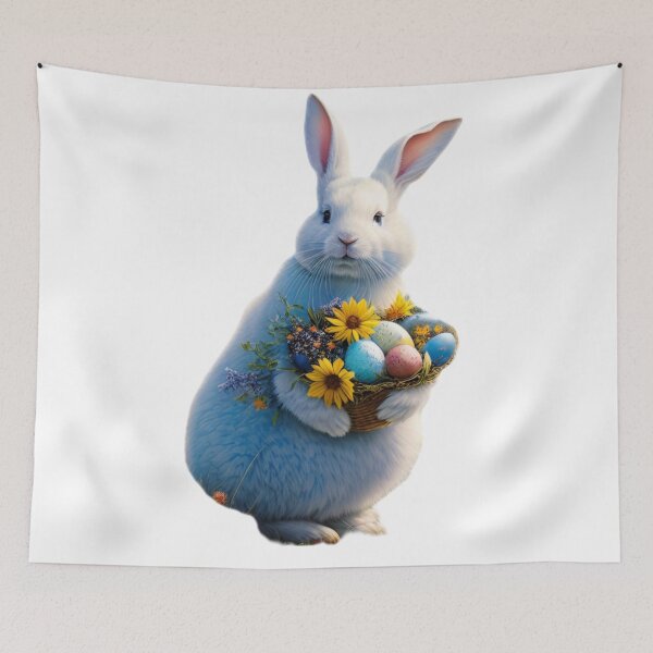 Item preview, Colorful Festive Easter Eggs Easter Bunny Spring Flowers Version 68 designed and sold by DreamingAwake1.