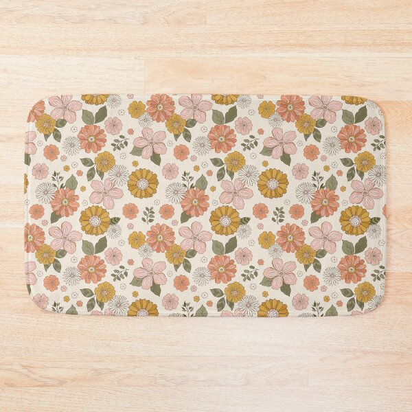 Item preview, Retro vintage floral pattern designed and sold by HopItStudio.