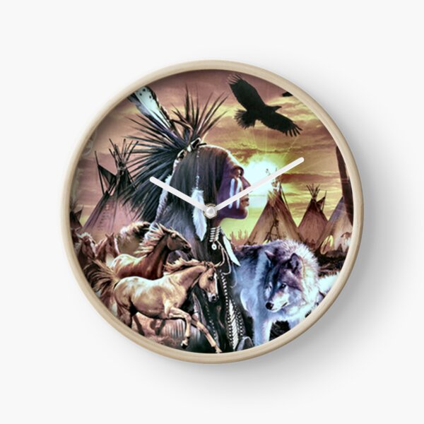Vista previa del artículo con la obra «Nativo Americano Uno con la Naturaleza», diseñado y vendido por TeamBride.