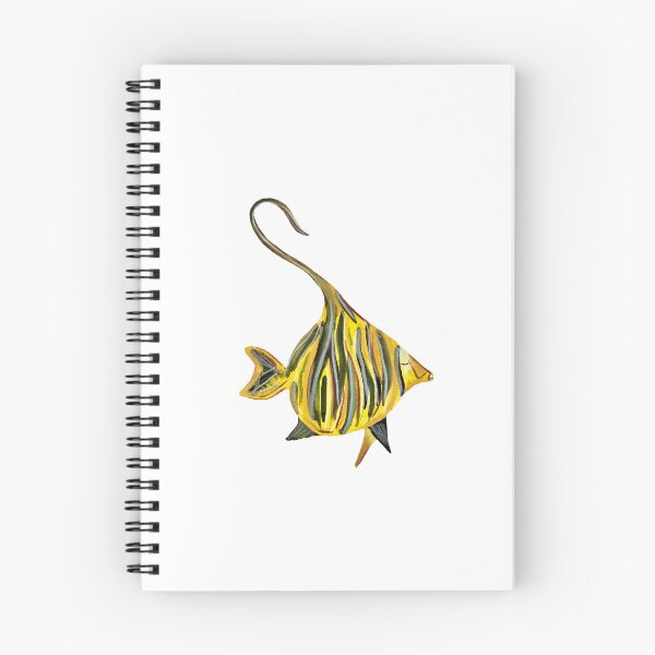 Item preview, Fish yellow ocean sea a watercolor illustration designed and sold by Yana Mustafina | Boho Soulful Designs.