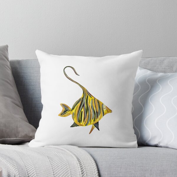 Item preview, Fish yellow ocean sea a watercolor illustration designed and sold by Yana Mustafina | Boho Soulful Designs.