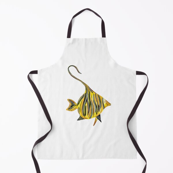 Item preview, Fish yellow ocean sea a watercolor illustration designed and sold by Yana Mustafina | Boho Soulful Designs.