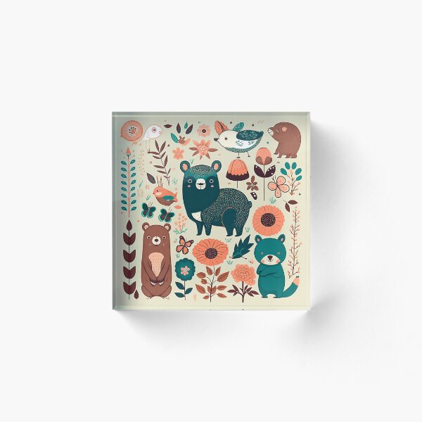 Item preview, Patrón de animales y flores designed and sold by FelpoStore.