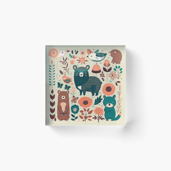 Item preview, Animals and flowers pattern designed and sold by FelpoStore.