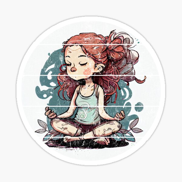 "Yoga Girl" Sticker for Sale by vladocar Redbubble