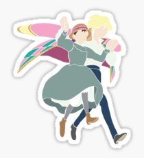 Howl and Sophie Walking on Air Sticker