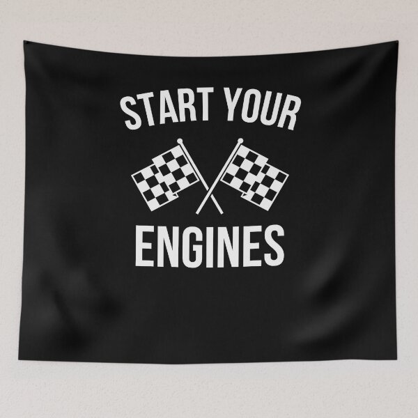 Item preview, Start your Engines Race Flags designed and sold by Fitbys.