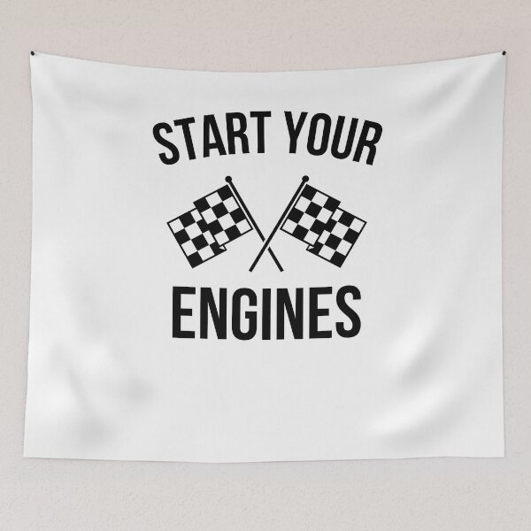 Item preview, Start your Engines Race Flags designed and sold by Fitbys.