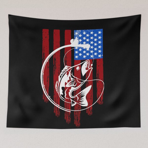 Item preview, Fishing American flag  designed and sold by Heather  Hinson.