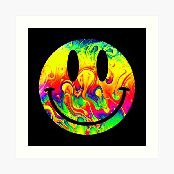 Acid Face Smiley Art Prints Redbubble