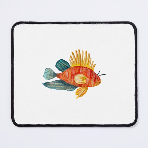 Item preview, Fish colorful ocean sea a watercolor illustration designed and sold by Yana Mustafina | Boho Soulful Designs.