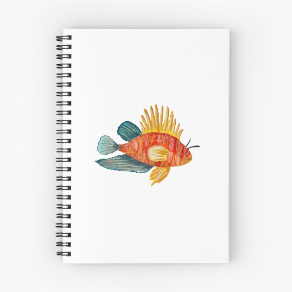 Item preview, Fish colorful ocean sea a watercolor illustration designed and sold by Yana Mustafina | Boho Soulful Designs.