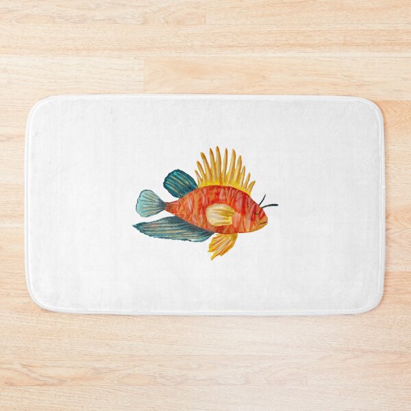 Item preview, Fish colorful ocean sea a watercolor illustration designed and sold by Yana Mustafina | Boho Soulful Designs.