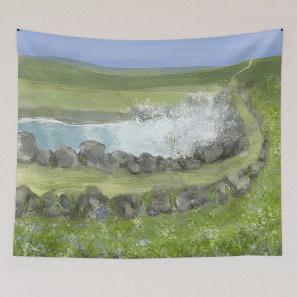 Item preview, Wild Flowers By The Sea  Painting designed and sold by Clare Walker.
