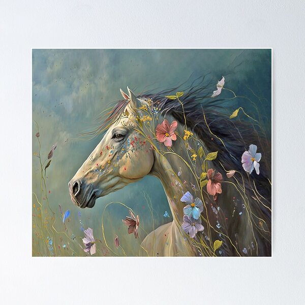 Item preview, Horse in Flowers designed and sold by candiscamera.