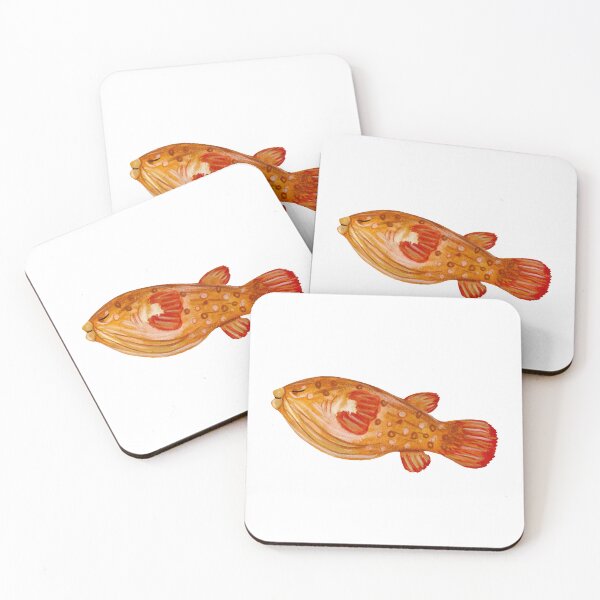 Item preview, Fish red ocean sea life watercolor illustration designed and sold by Yana Mustafina | Boho Soulful Designs.