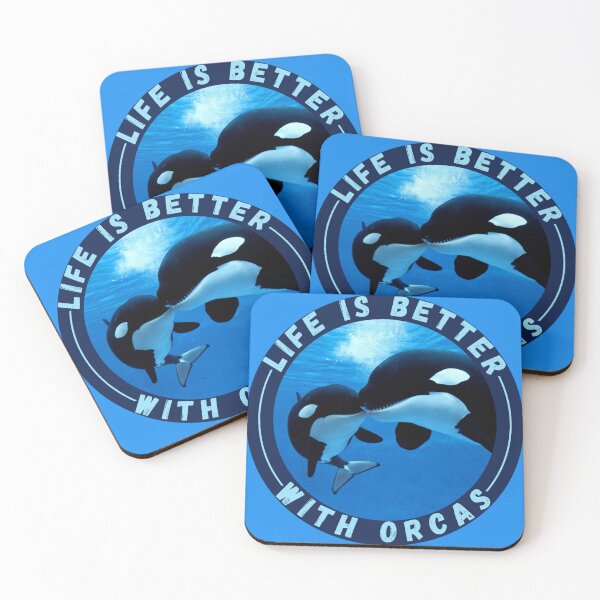 Item preview, Life Is Better With Orcas , new design designed and sold by Robo-toons.