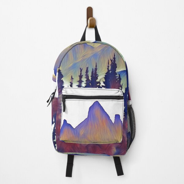 Item preview, Mountain range art blues and reds designed and sold by Inktown.