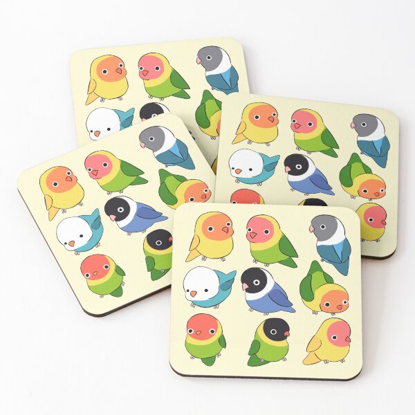 Item preview, Cute Lovebirds pattern  designed and sold by Yarafantasyart.