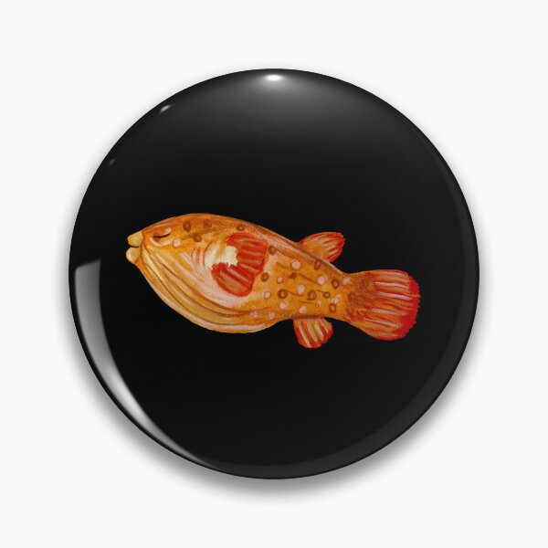 Item preview, Fish red ocean sea life watercolor illustration black designed and sold by Yana Mustafina | Boho Soulful Designs.