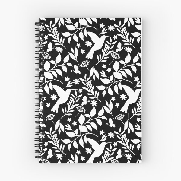 Item preview, Black Forest | Black and WhiteBotanical Birds Butterflies Floral Print designed and sold by thelustrous.