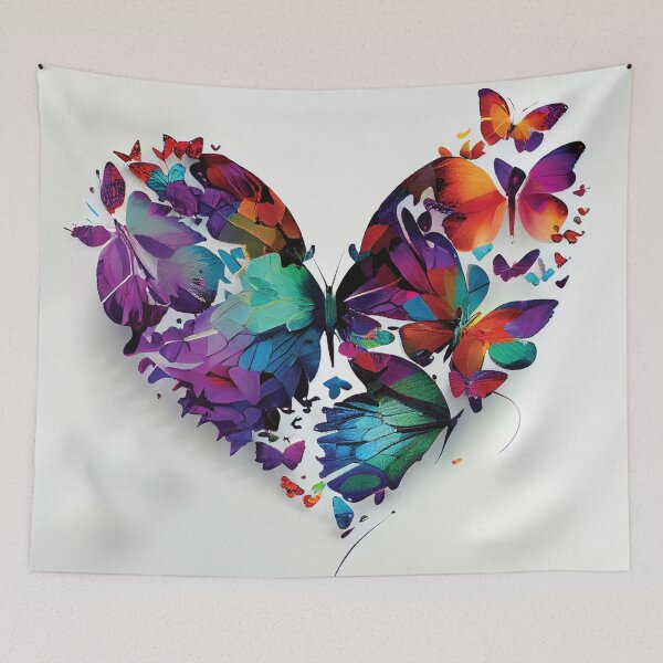 Item preview, Colorful Butterflies heart designed and sold by DGtaLrtcom.