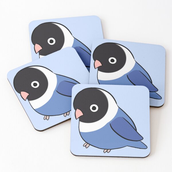 Item preview, Cute blue Lovebird illustration  designed and sold by Yarafantasyart.