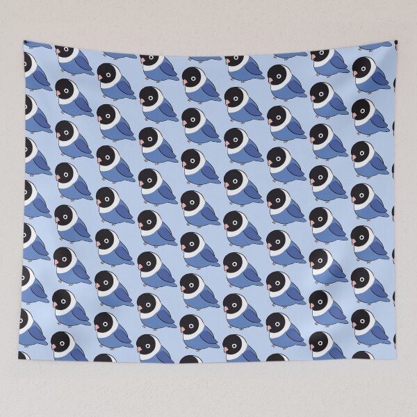 Item preview, Cute blue Lovebird illustration  designed and sold by Yarafantasyart.