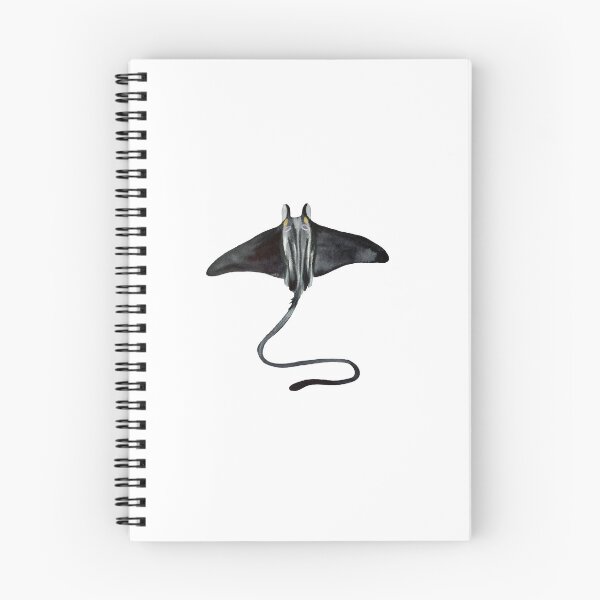 Item preview, Slope devilfish black ocean sea watercolor sketch designed and sold by Yana Mustafina | Boho Soulful Designs.