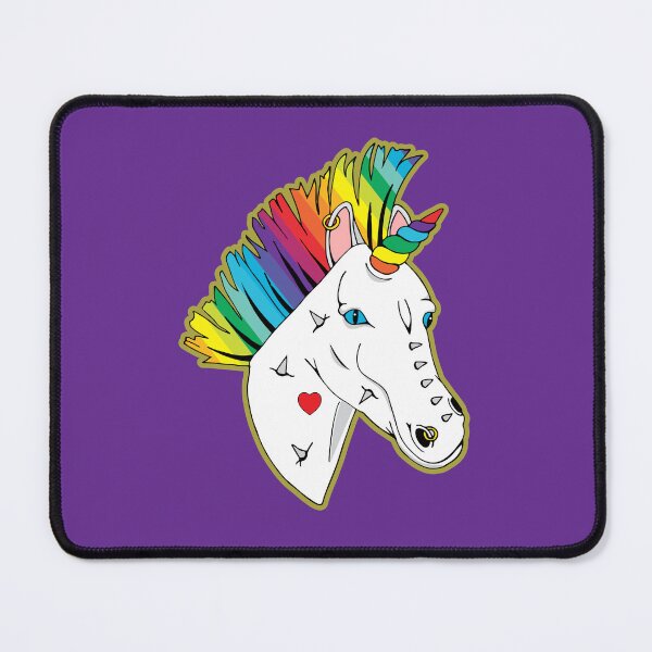 Item preview, Pride Punk Rainbow Mohican Unicorn designed and sold by HotHibiscus.