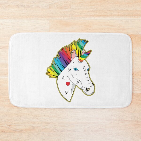 Item preview, Pride Punk Rainbow Mohican Unicorn designed and sold by HotHibiscus.