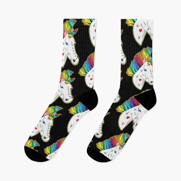 Item preview, Pride Punk Rainbow Mohican Unicorn designed and sold by HotHibiscus.