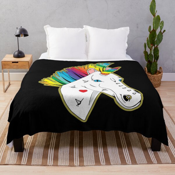 Item preview, Pride Punk Rainbow Mohican Unicorn designed and sold by HotHibiscus.