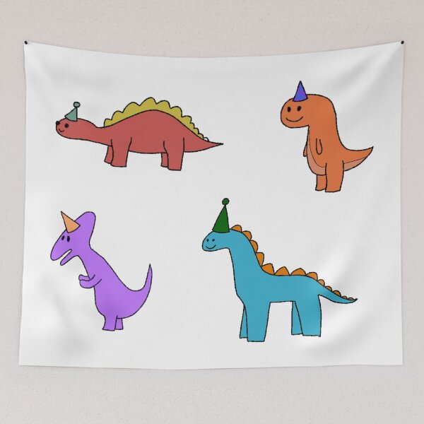 Item preview, Colorful Pixel Party Dinos designed and sold by haldoodles18.