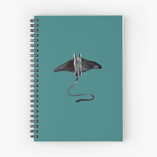 Item preview, Slope devilfish black ocean sea watercolor sketch turquoise  designed and sold by Yana Mustafina | Boho Soulful Designs.