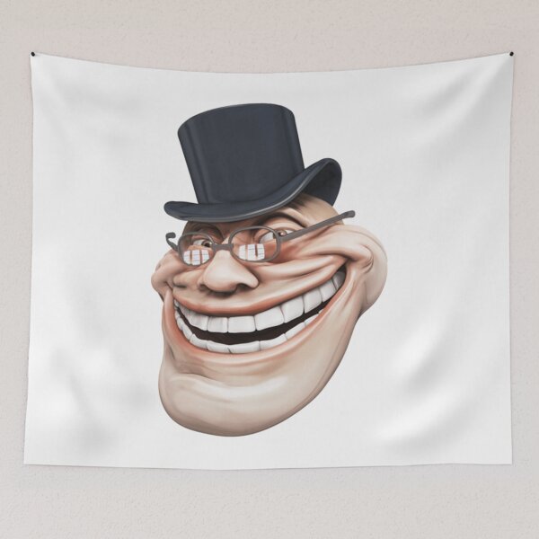 Item preview, Realistic Troll Face Wearing Top Hat Rage Comics  Meme   designed and sold by GraphicsByFlowz.
