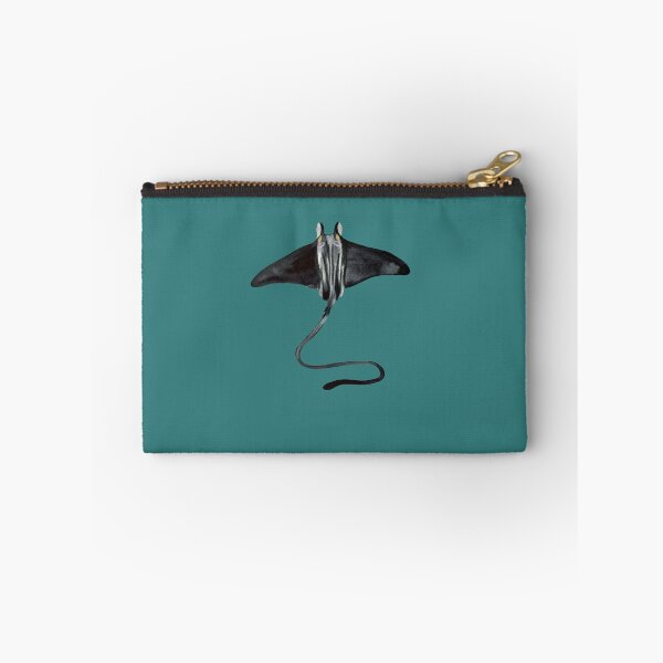 Item preview, Slope devilfish black ocean sea watercolor sketch turquoise  designed and sold by Yana Mustafina | Boho Soulful Designs.