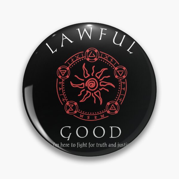 Item preview, Lawful Good, i'm here to fight the truth and justice, red pentagram theme designed and sold by Axel Christian.