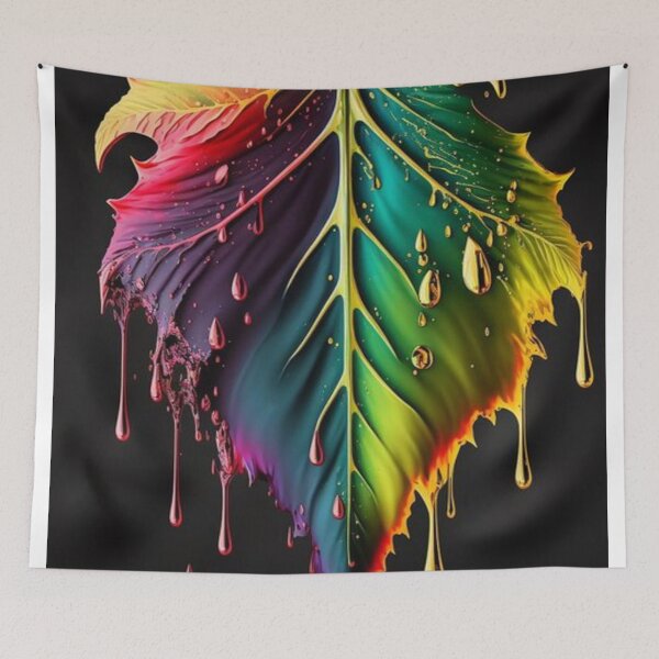 Item preview, Leaf with Golden Drops designed and sold by NengShop.