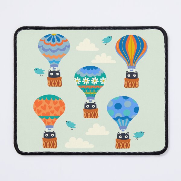 Item preview, Hot Air Balloon Cats designed and sold by Carrie Cantwell Art.