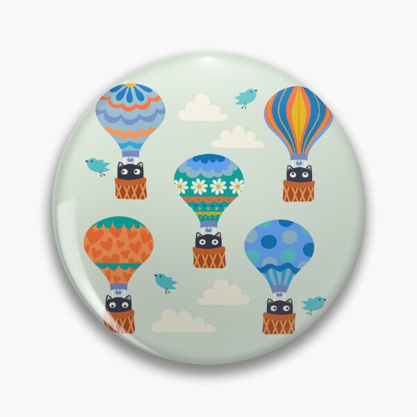 Item preview, Hot Air Balloon Cats designed and sold by Carrie Cantwell Art.