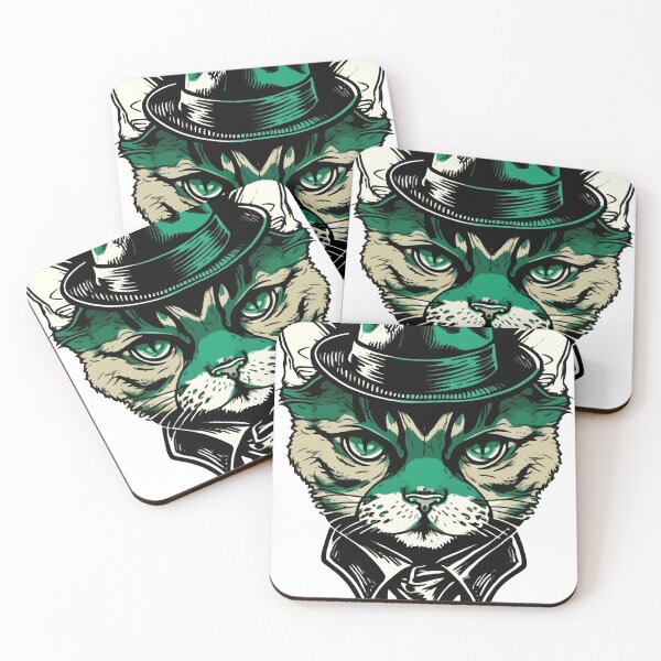 Item preview, Green Kitten Mobster Thug designed and sold by Jay Mayor Designs.
