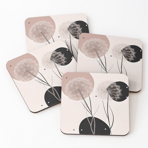 Item preview, Muted tones abstract dandelions designed and sold by ibelieveimages.