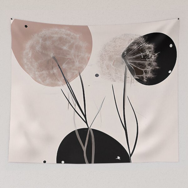 Item preview, Muted tones abstract dandelions designed and sold by ibelieveimages.