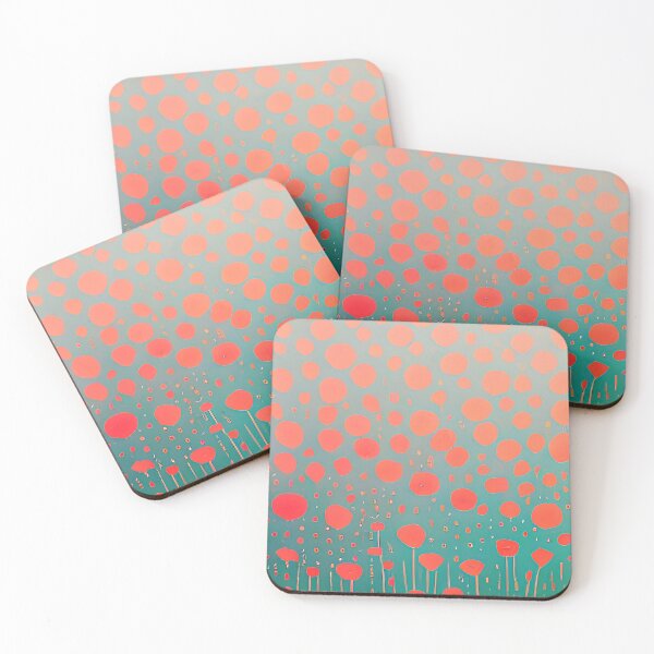 Item preview, Muted abstract red poppies designed and sold by ibelieveimages.