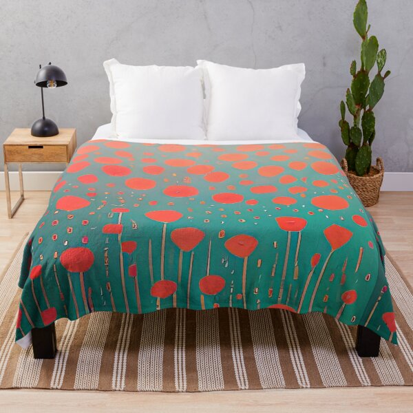Item preview, Muted abstract red poppies designed and sold by ibelieveimages.